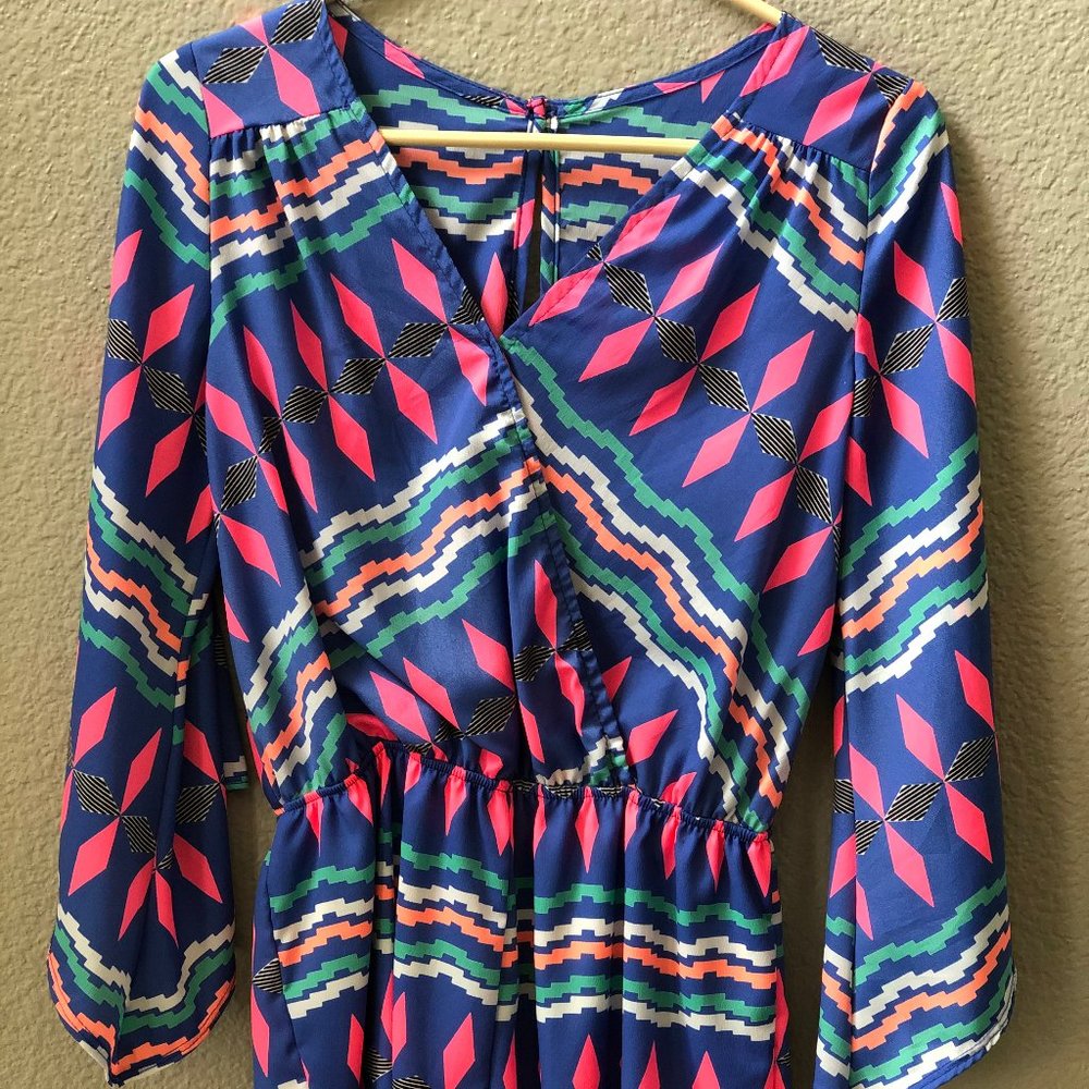 Retro Print Romper